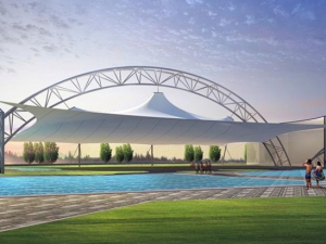 膜结构游泳池遮阳棚