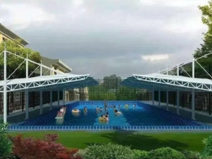 膜结构游泳池遮阳棚