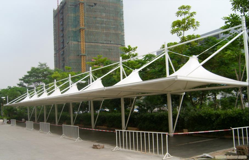 膜结构车棚膜面褶皱解决方法